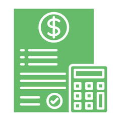 Accounting Multicolor Glyph Icon