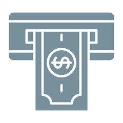 Cash Withdrawal Multicolor Glyph Icon