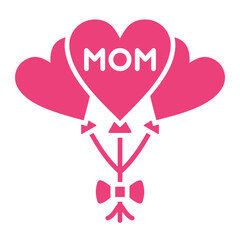 Balloons Multicolor Glyph Icon