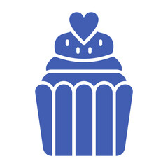 Cupcake Multicolor Glyph Icon