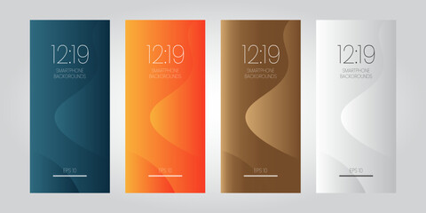 Abstract style wave wallpaper for smartphone mobile device. vector Illustration