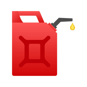 recommend clip art: Diesel fuel. Red canister isolated on white background.  stock illustration.