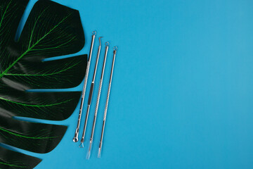 acne cleaning tools, skin cleansing, cosmetology device, copy space