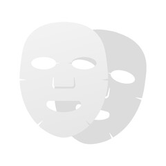 Facial mask flat icon. Medicine, cosmetology and health care.  stock illustration.