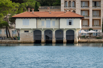Fototapeta na wymiar Bootshaus / Boat House . Nationalpark Brijuni / National Park Brijuni . Istrien / Istria . Kroatien/Croatia . Europe