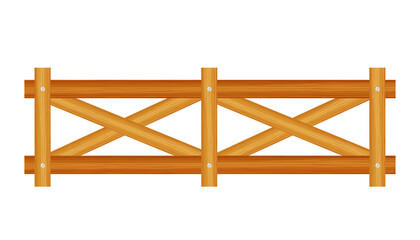 Obraz premium Picket fence, wooden textured, rounded edges. stock illustration.