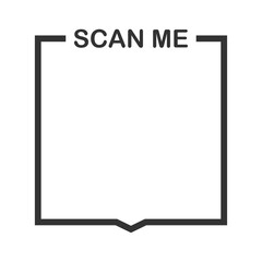 QR code for smartphone. Inscription scan me with smartphone icon. Qr code for payment.  illustration - obrazy, fototapety, plakaty