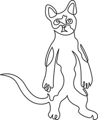 cornish rex cat breeds animal pet minimal outline art