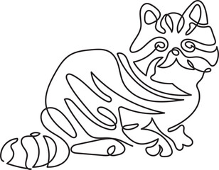 exotic shorthair cat breeds animal pet minimal outline art