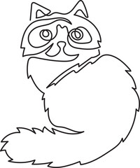 ragdoll cat breeds animal pet minimal outline art