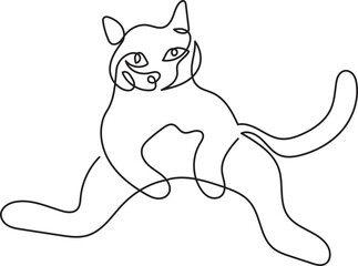 russian blue cat breeds animal pet minimal outline art