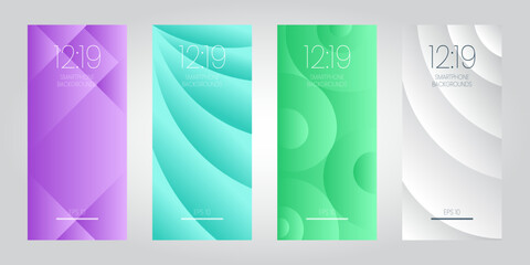 Abstract style wave wallpaper for smartphone mobile device bright gradation