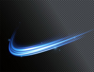 Light blue Twirl. Curve light effect of blue line. Luminous blue circle. Light blue pedistal, podium, platform, table. Vector PNG. Vector illustration