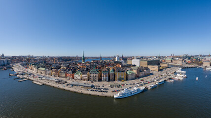 Fototapeta na wymiar Stockholm Cityscape with Beautiful Old Town Architecture. Sweden