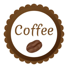 Coffee label. Badge, icon, stamp, logo.  stock illustration.