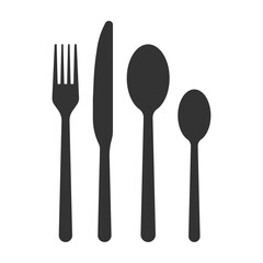 Spoon fork knife  icon, restaurant symbol.  stock illustration.