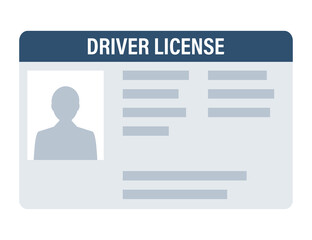 Man driver license plastic card template. Id card.  stock illustration.