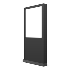 Realistic light box template on white background. Outdoor advertising banner.  stock illustration.