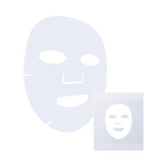 Facial mask flat icon. Medicine, cosmetology and health care.  stock illustration.