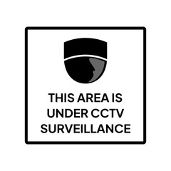 Warning sign or label for industrial.  Caution for this area is under cctv surveillance.