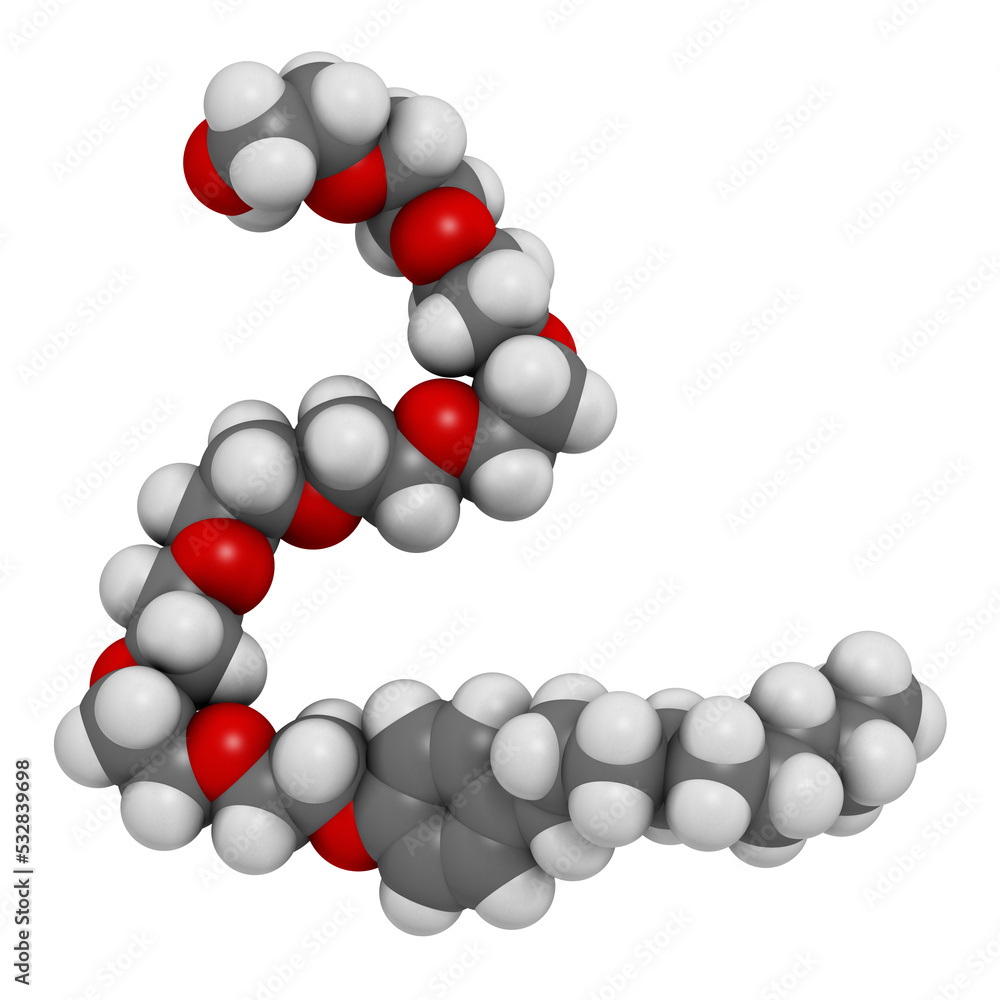 Sticker nonoxynol-9 spermicide molecule