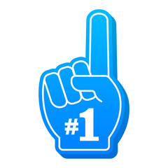 Set Fan logo hand with finger up. Hand up with number 1.  stock illustration.