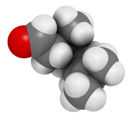 Citronellal citronella oil molecule. Used in insect repellents
