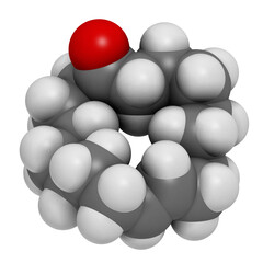 Civetone civet cat pheromone molecule. Used in perfume