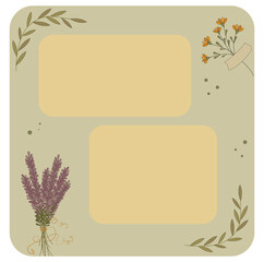 notepad sheet with floral design