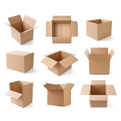 delivery cardboard boxes set