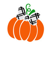 Halloween decor. Pumpkin with bow clipart svg