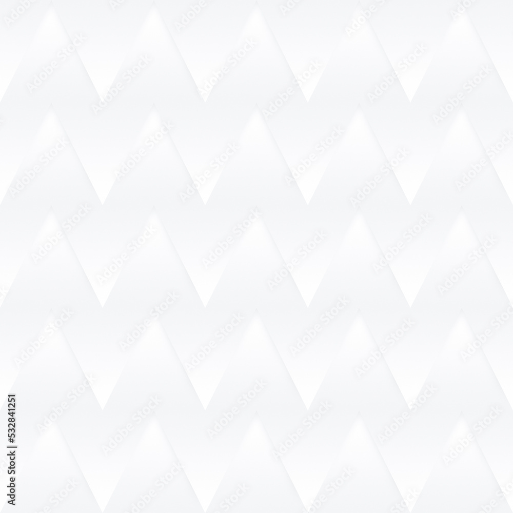 Poster Abstract seamless pattern of light gray triangles or saw-toothed geometric shapes. High resolution full frame background with copy space.