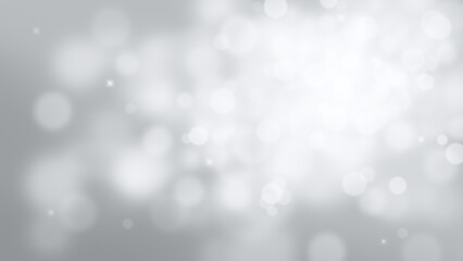 Soft and blurred bright sky with bokeh lights in black and white. Abstract background with copy...