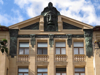 Streets of Berlin. Detail of beautiful Revival building in the Quarter of Moabit. Germany.  © JOSEANTONIO