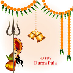 Religious hindu festival happy navratri traditional background