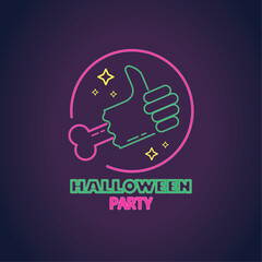 halloween party neon lights