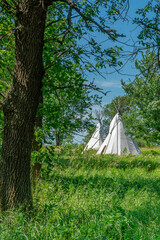 Native American Tipi Tents at Blue Mounds State Park - 532843493