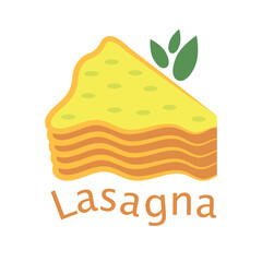 Hot Puff Pastry Lasagna with Meat and Cheese Baked in the Oven on White Background.