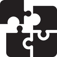 puzzle icon. puzzle piece. Puzzle abstract concept game design chart. vector puzzle icon