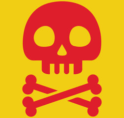 poison sign, Skull poison vector sign. danger sign with skull. Warning icon of poison, toxic, chemical and electricity. Danger. symbol of death