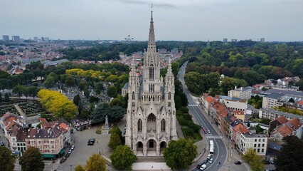 drone photo Church of Our Lady of Laeken Brussels Belgium europe