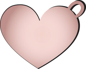 Rose Gold Heart Charm