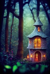 A fairy house in the woods
