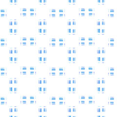 Pattern with watercolor windows. Hand drawn.