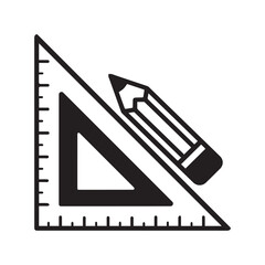 Artistic design math geometric icon | Black Vector illustration |