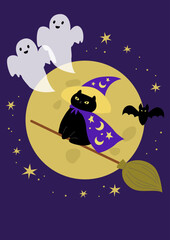 Vector illustration of Halloween day.