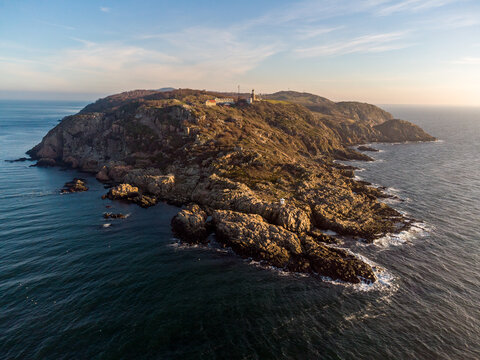 Aerial view of Kullaberg Peninsula which is one of the most beautiful locations in Southern Sweden.