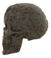 Stone texture of human skull