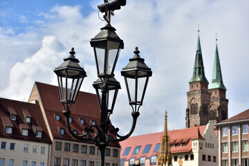 Fototapeta na wymiar Square in the City of Nuremberg