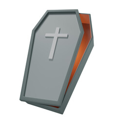 coffin 3d illustration